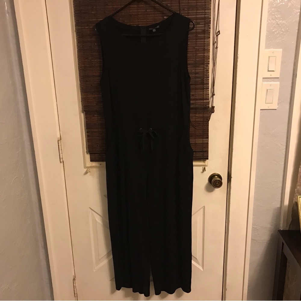 Eileen Fisher Women's Black Crewneck Wide Leg Jumpsuit